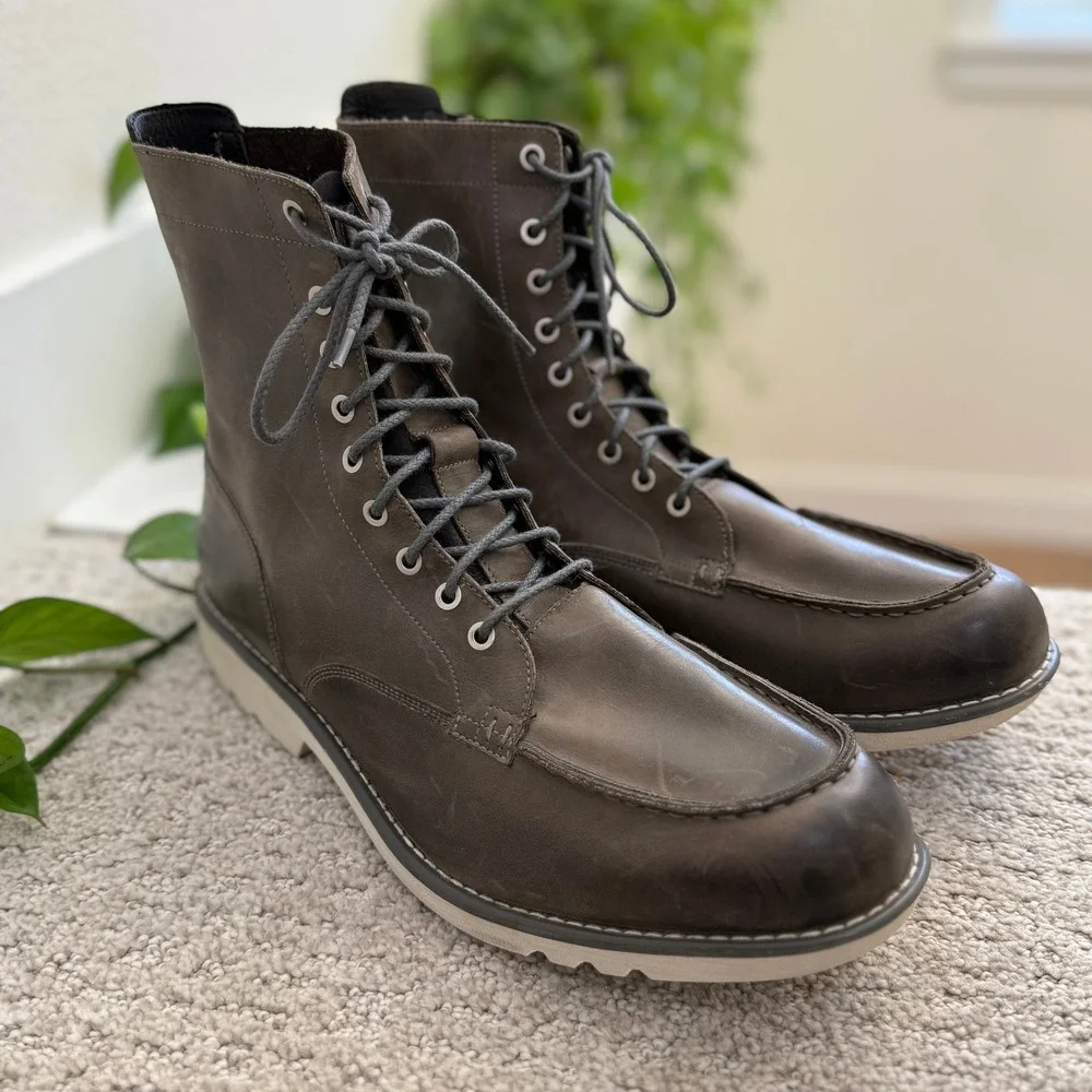 Timberland EARTHKEEPERS‎ Anti-Fatigue 17582 MEN 15 Leather MOC TOE Boots GRAY